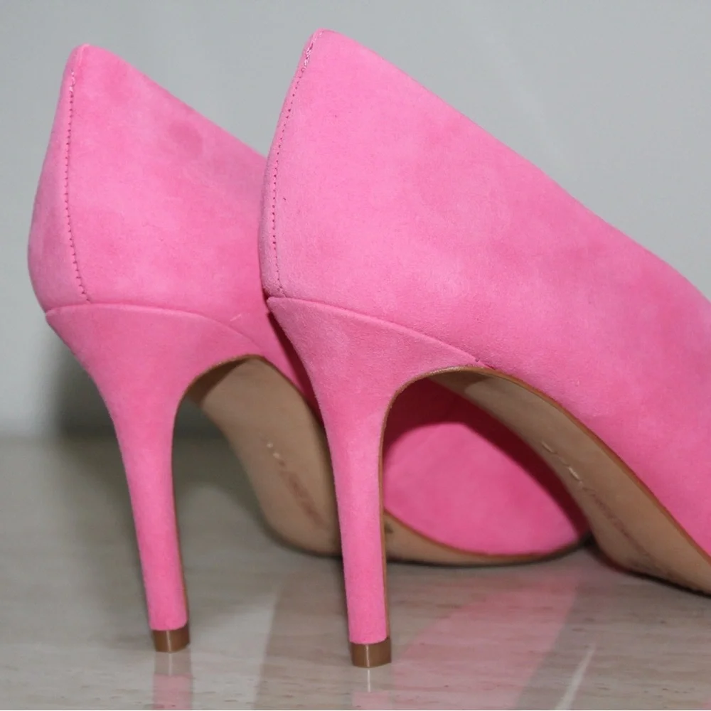 Vince Camuto Ankia Soft Pink Suede Pump Heels - Picture 15 of 16